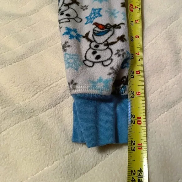 Disney Frozen Olaf SNOWMAN and SNOWFLAKE print hooded hoodie onesie one piece - Picture 16 of 16